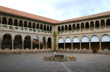 Santo Domingo Manastırı Avlusu Qoricancha Arkeolojik Alanı, Cusco, Peru, Güney Amerika, Unesco Dünya Mirası Bölgesi