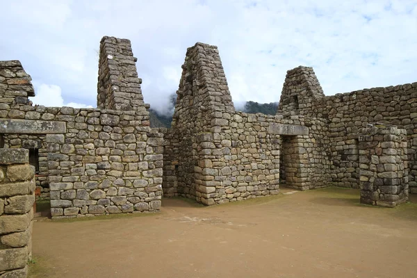 Resten Van Oude Structuur Van Machu Picchu Provincie Urubamba Peru — Stockfoto
