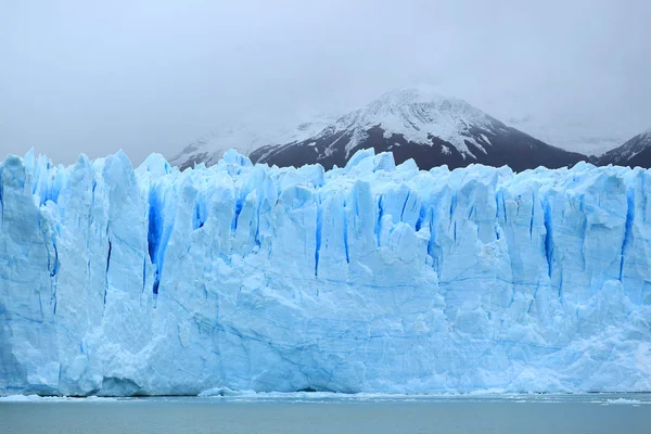Lélegzetelállító Hatalmas Jégkék Fal Perito Moreno Gleccser Los Glaciares Nemzeti — Stock Fotó