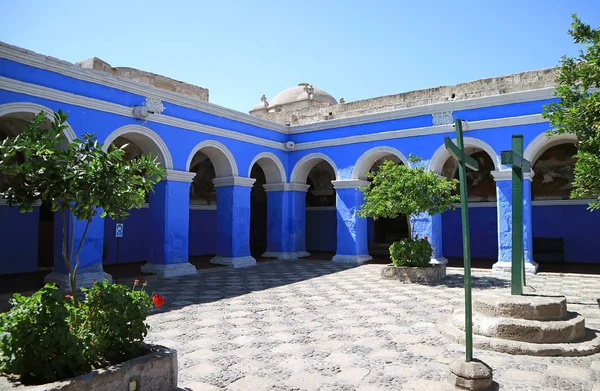 Levendige Blauwe Boog Het Klooster Van Santa Catalina Saint Catherine — Stockfoto