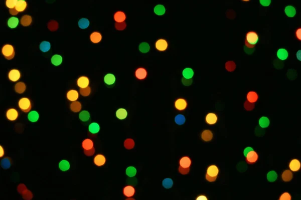 Abstracto Borroso Colorido Iluminado Decoración Luz Sobre Fondo Oscuro — Foto de Stock