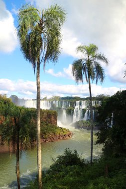 Arjantin 'in Puerto Iguazu şehrinde Arjantin tarafında Iguazu Şelalesi.