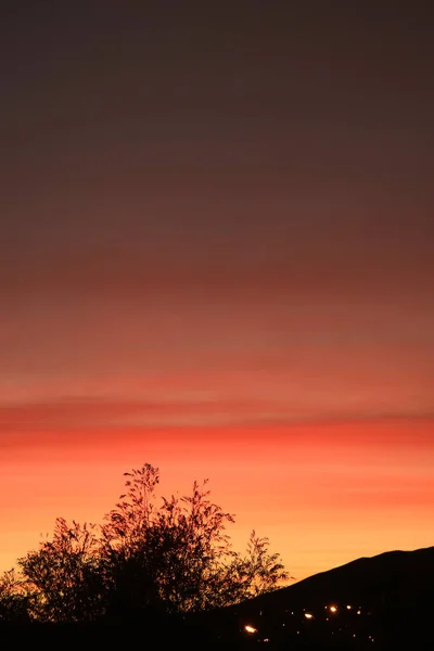 Hermosa Capa Color Del Resplandor Del Atardecer Sobre Pueblo Calafate — Foto de Stock