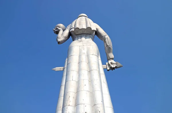 Madre Del Georgiano Kartlis Deda Estatua Aluminio Metros Una Mujer —  Fotos de Stock