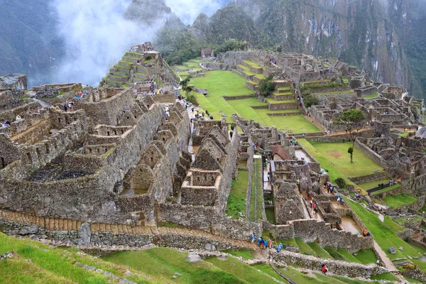 Les Ruines Inca Machu Picchu Dans Région Cusco Province Urubamba — Photo