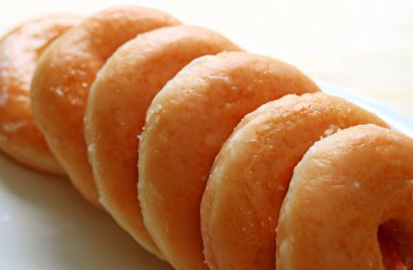 Kapalı Şekerli Donutlar Seçici Odaklanma ve Bulanık Arkaplan