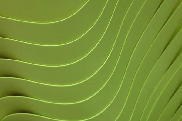 Líneas Curvas Los Cuencos Plástico Color Verde Apilados Para Patrón — Foto de Stock