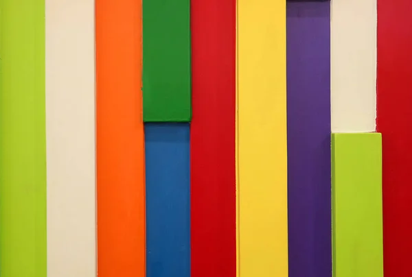 Widok Przodu Multi Kolorowe Drewniane Ściany Tle Sztandar — Zdjęcie stockowe