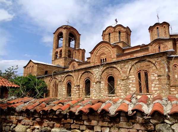 Chiesa Storica Dietro Filo Spinato Chiesa Della Vergine Ljevisa Prizren — Foto Stock