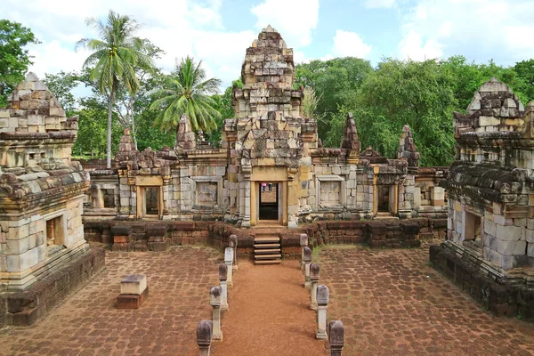 Splendide Rovine Antiche Del Tempio Khmer Prasat Sdok Kok Thom — Foto Stock