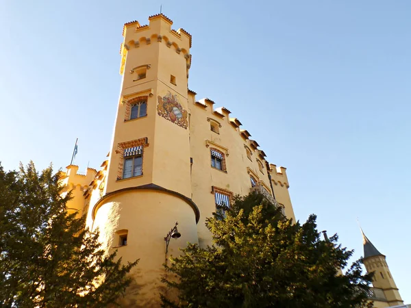 Verzierte Fassade Von Hohenschwangau Bayern Deutschland — Stockfoto