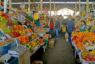 Mercado Central de San Pedro 'nun içinde, Peru' daki yerel pazar