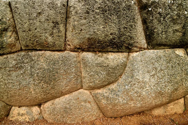 Vista Frontal Piedra Inca Única Muralla Piedra Ciudadela Sacsayhuaman Patrimonio — Foto de Stock