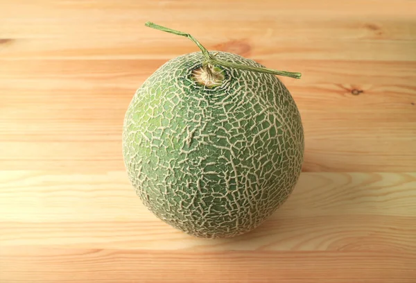 Melon Muscade Melon Cantaloup Frais Fruits Entiers Avec Tige Isolés — Photo