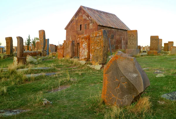 Stone Chapel at Noratus Cemetery, the Oldest Armenian Cemetery and Containing the World's Largest Khachkar Cross-stones Collection, Noratus Village, Armenia