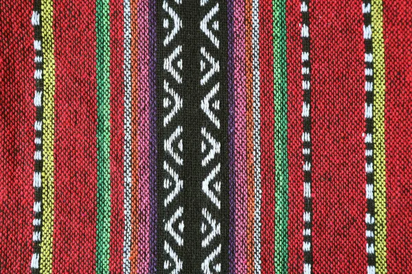 Vista Frontal Textura Patrón Colorido Tailandés Región Norte Textil Tradicional — Foto de Stock