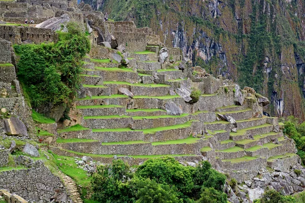 Ruins Inca Structures Machu Picchu Citadel Incredible Unesco World Heritage — Stock Photo, Image