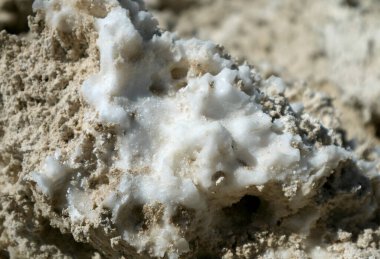 Salar de Atacama 'nın yüzeyinin dokusu, Antofagasta Bölgesindeki en büyük Şili Tuzu Düzlüğü, San Pedro de Atacama Kuzey Şili