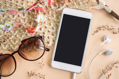 Renk ackground izole moda kadın aksesuarları
