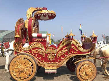Karakbel, Madhya Pradesh / Hindistan: 19 Kasım 2019 - Savaş Arabası veya Baggi 