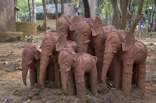 Bhopal Madhya Pradesh India January 2020 Tribal Earthen Handicraft Manav — Zdjęcie stockowe