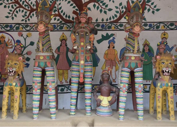 Bhopal Madhya Pradesh India January 2020 Tribal Earthen Handicraft Manav — Stock Fotó
