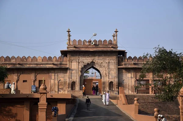 Bhopal Madhya Pradesh India Styczeń 2020 Wnętrze Jama Masjid Lub — Zdjęcie stockowe