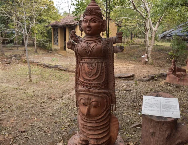 Bhopal Madhya Pradesh India January 2020 Tribal Earthen Handicraft Manav — Zdjęcie stockowe