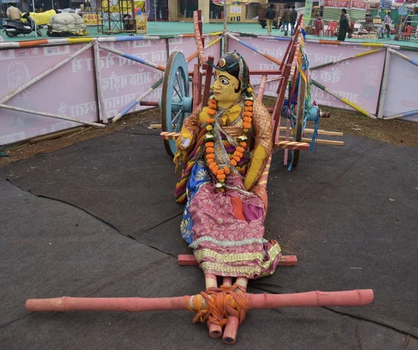 Bhopal Madhya Pradesh India January 2020 Bullock Cart Marionette Kathputli — Stock Photo, Image