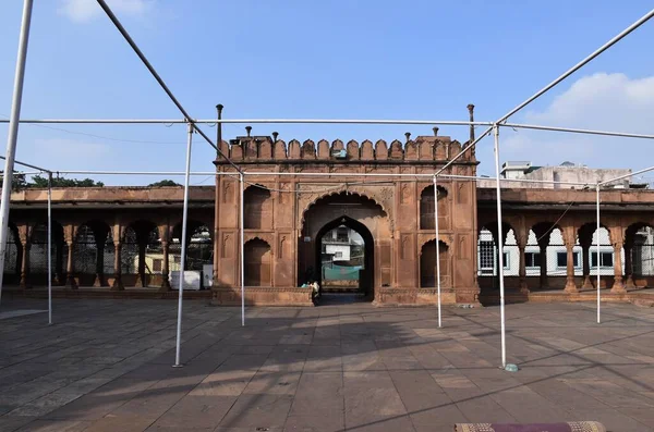 Bhopal Madhya Pradesh Índia Janeiro 2020 Interior Moti Masjid Mesquita — Fotografia de Stock