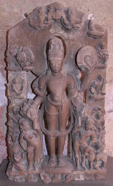 Gwalior Madhya Pradesh Inde Mars 2020 Sculpture Vishnu Construite 12Ème — Photo