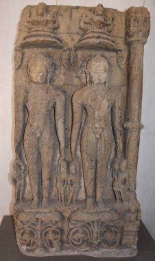 Gwalior, Madhya Pradesh / Hindistan - 15 Mart 2020: Jain Tirthankars heykeli