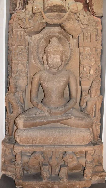 Gwalior Madhya Pradesh Índia Março 2020 Escultura Jain Tirthankar — Fotografia de Stock