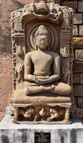 Gwalior Madhya Pradesh India Maart 2020 Beeldhouwkunst Van Jain Tirthankar — Stockfoto