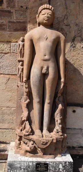 Gwalior Madhya Pradesh Índia Março 2020 Escultura Jain Tirthankar Construída — Fotografia de Stock