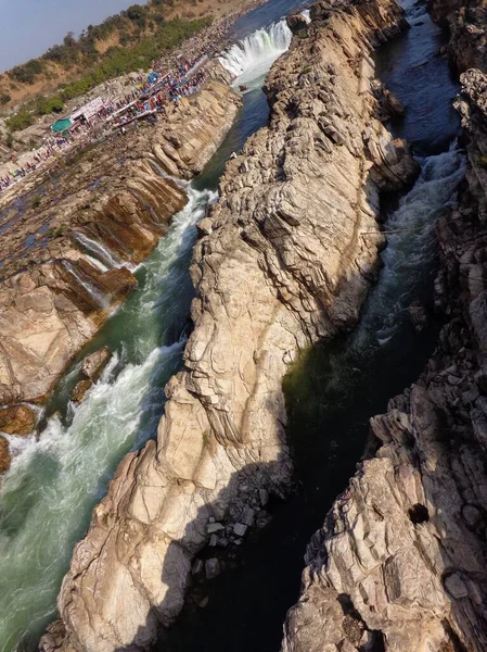 Jabalpur Madhya Pradesh India Diciembre 2018 Vista Cascada Dhuandhar Desde — Foto de Stock