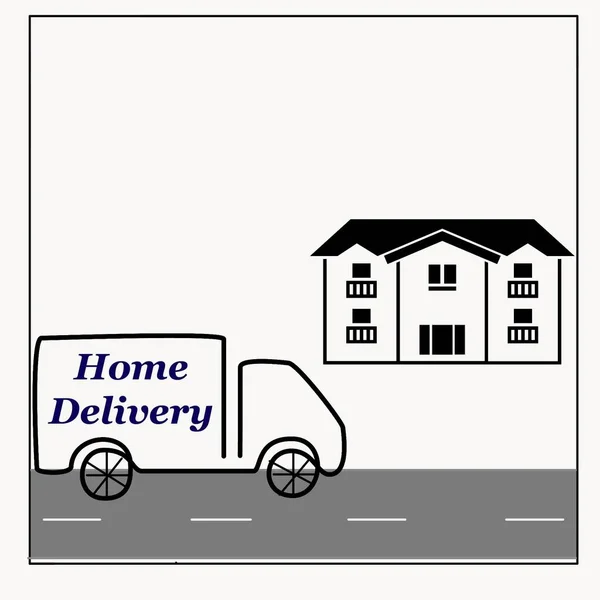 Home Delivery Concept Delivery Home — Stock Photo, Image