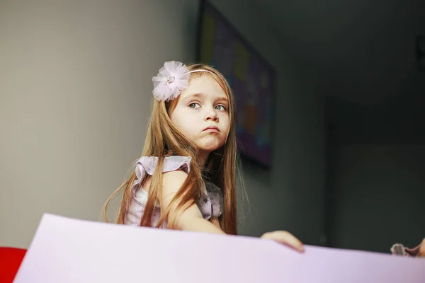 Girl little kid sad face dislike something. Kid unhappy small baby.