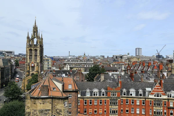 Beautiful View Central Newcastle Gateshead Including Clock Tower — Stock Photo, Image