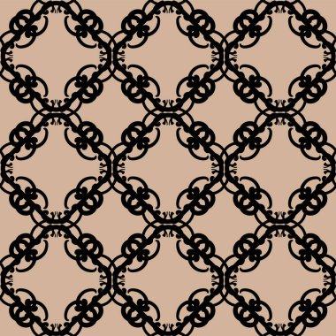 Simple black and beige seamless pattern in middle eastern style