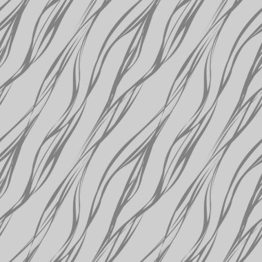Basit, göze çarpmayan, soyut ince dalgalarla tek renkli gri desen.