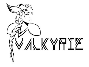 İskandinav mitolojik karakteri. Kanatlı kasklı kadın savaşçı Valkyrie.