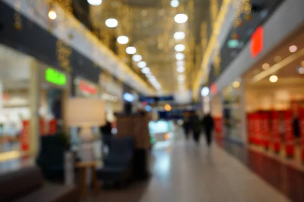 Blurred Background Shopping Center Gallery People Buy Products — Stock Photo, Image