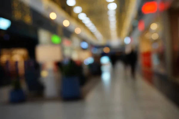 Fundo Desfocado Galeria Centro Comercial Pessoas Compram Produtos — Fotografia de Stock