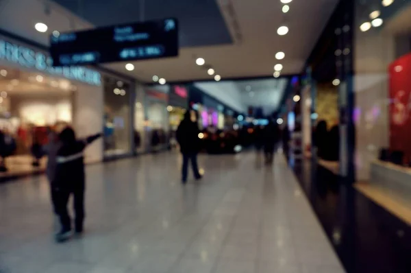 Fondo Borroso Gente Compra Productos Centro Comercial Centro Comercial Galería —  Fotos de Stock