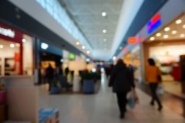 Sfondo Sfocato Gente Gira Centro Commerciale Centro Commerciale Galleria Del — Foto Stock