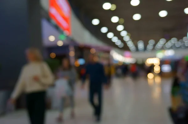 Fundo Desfocado Pessoas Dentro Centro Comercial — Fotografia de Stock