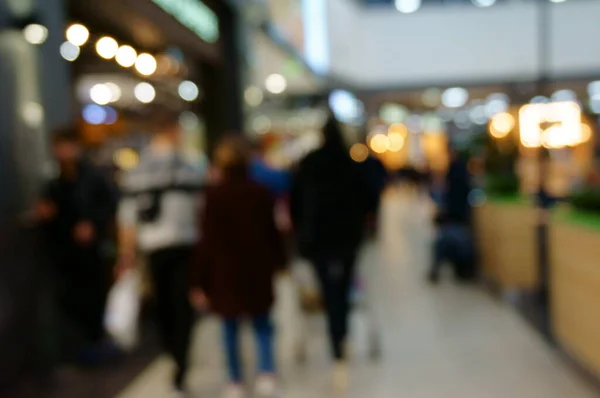 Fundo Desfocado Pessoas Dentro Centro Comercial — Fotografia de Stock