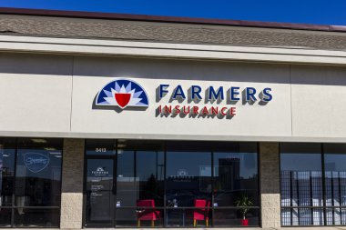 Indianapolis - Yaklaşık Ekim 2016: Farmers Sigorta Grubu Acente Yeri. Çiftçiler Ev, Hayat ve Araba Sigortası Ii sağlar