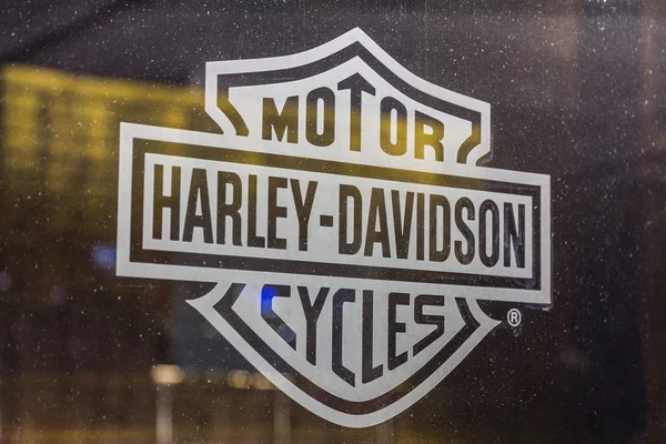 Las Vegas - omstreeks December 2016: Harley-Davidson lokale bewegwijzering. De Harley Davidson motoren staan bekend om hun trouwe volgende Vi — Stockfoto